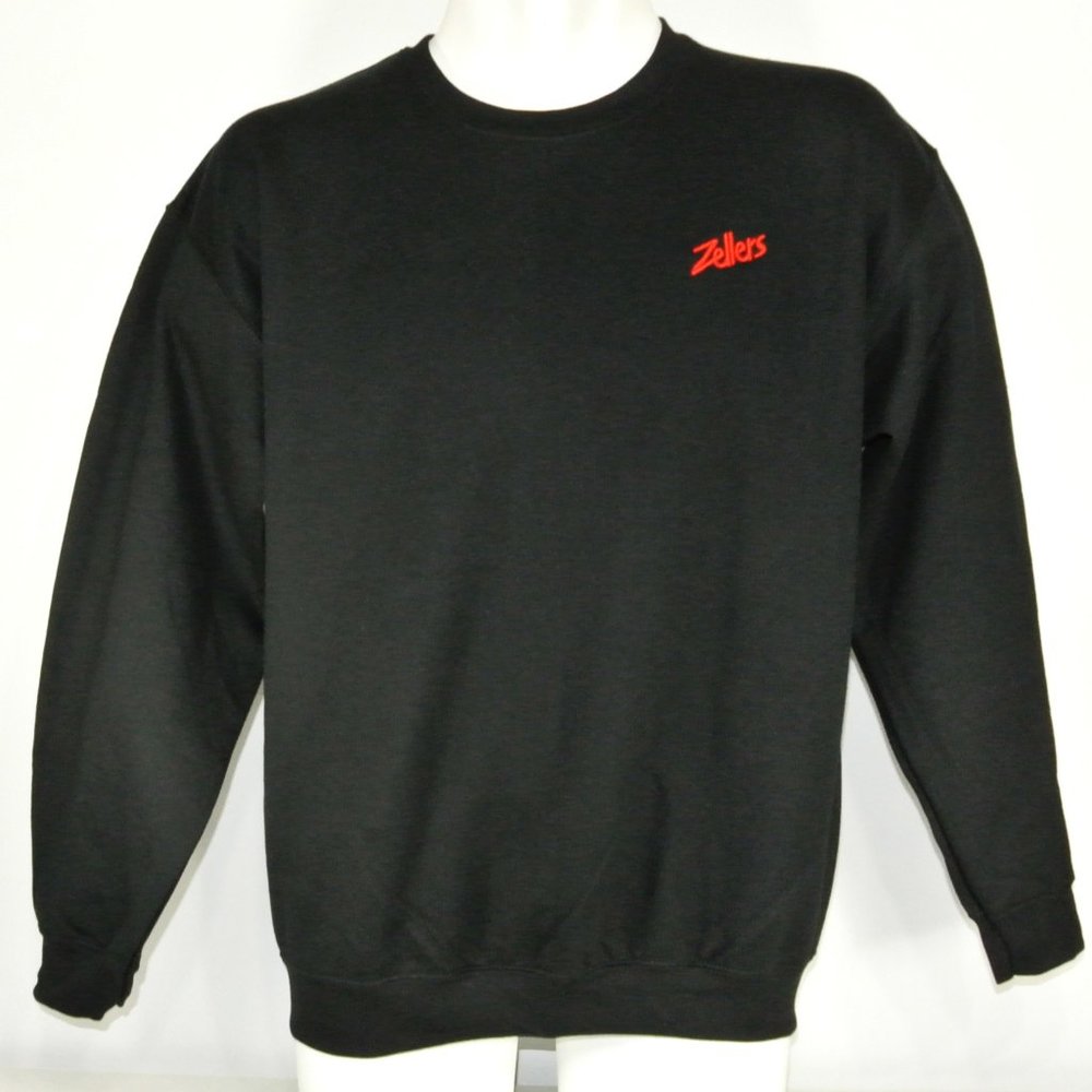 ZELLERS Vintage Black Sweatshirt Employee Uniform Shirt Size 2XL NWT